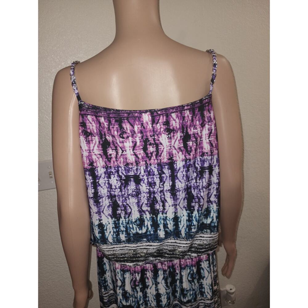 CATO Women's Multicolor Tie-Dye Sleeveless Maxi Dress Size XL W012A - Picture 4 of 6